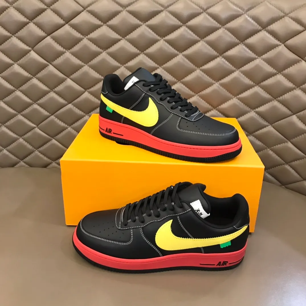 Men's shoes 💰p440 "*OUIS *UITTO*" x OFF-WHITE x Nike tripartite collaboration! Trendy and cool men's casual sports shoes with unrivaled color matching. The design idea basically continues the style of THE TEN. The Swoosh line and tongue label have a very familiar visual effect and are both fashionable and trendy! A must-have for fashionistas! The effect on your feet is absolutely stunning! Size: 38-45